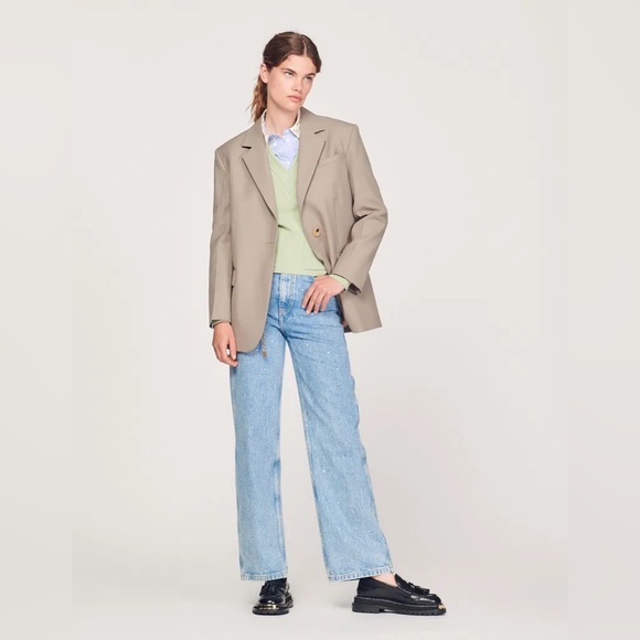 Sandro Tailored blazer Jacket With Pockets - Picture 1 of 9